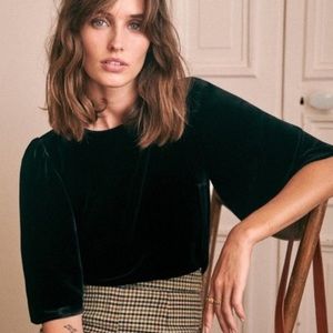 Sezane Gaby Blouse - Black - 34 | US2 - EUC